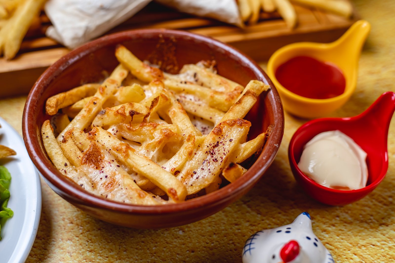 Butter, Cheese, and Gourmet Fries Selection